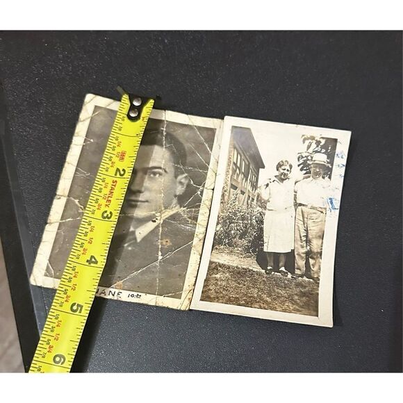 Vintage set of Old Photos Couple and Mans Portrait  3x4.5” Retro 1940s - Picture 6 of 6